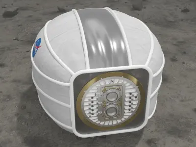 Module Landed on Moon surface   3D model
