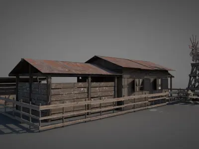 Arizona Desert Shack v2 3D model