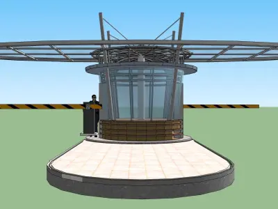 Security booth 3d model 3D model