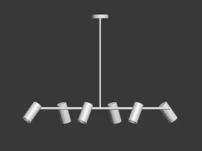Obie Diner 6 Light Pendant By Made 3D model