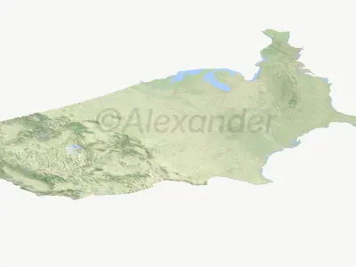  America topo elevation relief PBR map 