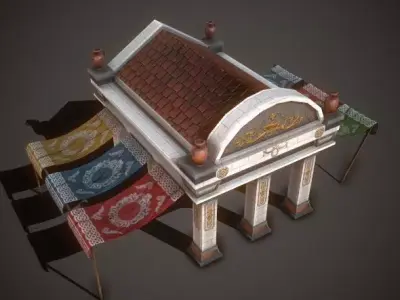 Roman Marketplace Low-poly 3D model