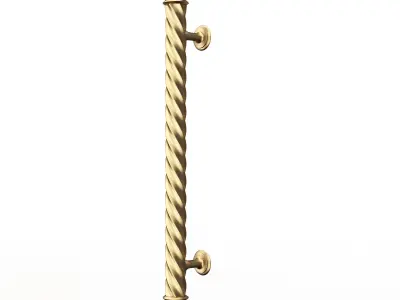 Classic Door Handle 07 Gold Low-poly 3D model