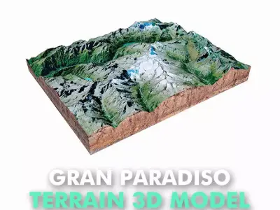 Gran Paradiso Graian Alps Italy 3D model