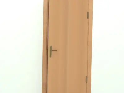 Door-4 wooden door 3D model