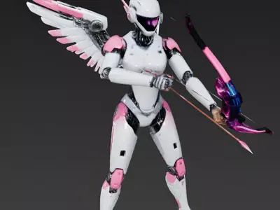 Cyber-Cupid - Valkyrie Android 3D Model Low-poly 3D model