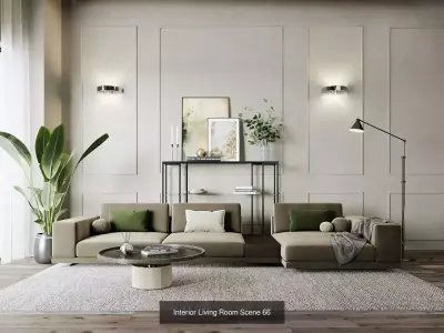 Interior Render-Ready 3D Scene With Natural Lighting VOL 06 3D Model Pack