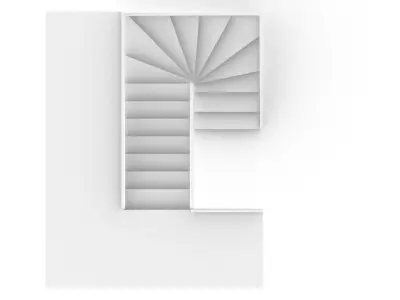 U Stairs 3D model