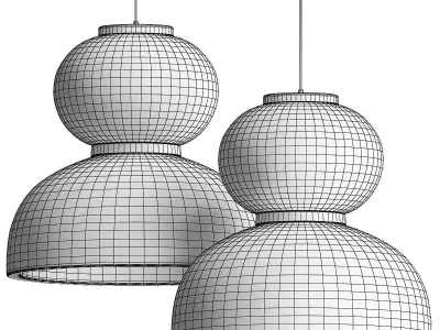 Pumpkin Shape Concrete Pendant 3D model