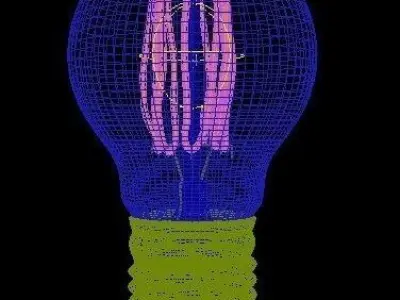 3D Spherical Bulb 3D model