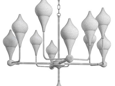 FASHION BRASS EXCLUSIVE CHANDELIER 3 Low-poly 3D model