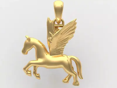 Pegasus Horse Pendant 3D print model