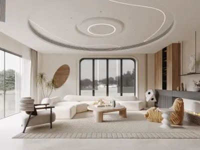    villa interior scenes 3D model