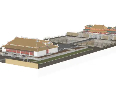 Meridian Gate  And Hall of Central Harmony  3D model