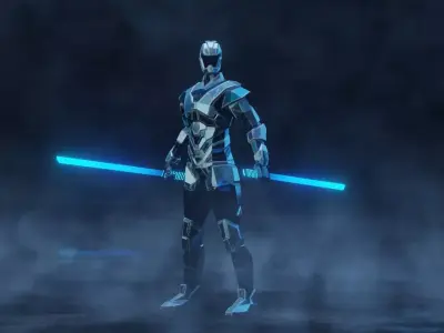 Scifi Lowpoly Robot - SLR Low-poly 3D model