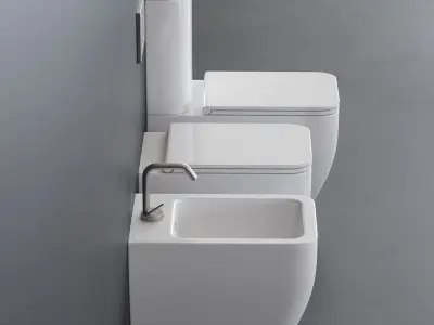 Scarabeo Ceramiche Teorema 2 0 WC art 5138 art 5139 art 5140 Low-poly 3D model