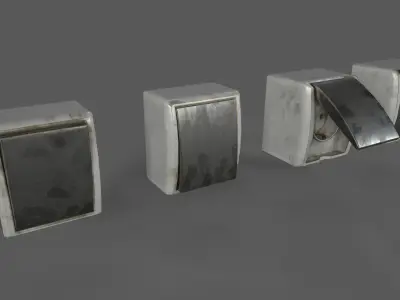 switch and socket Low-poly 3D model