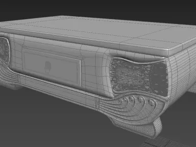 Table classic living room 3D model