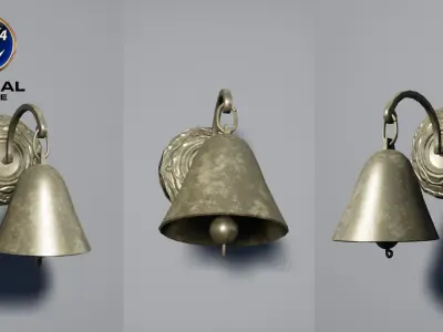 Door Bell Low-poly 3D model