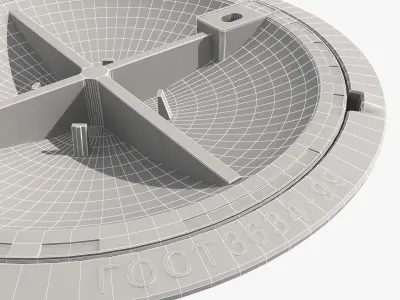cast iron hatch 5 3D model