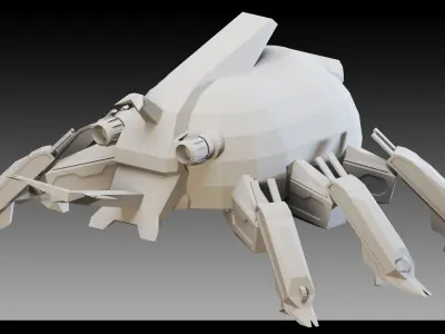 8 Creature Robots- High detail 3d models Low-poly 3D model