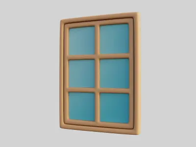 Cartoon Window 2a 3D model