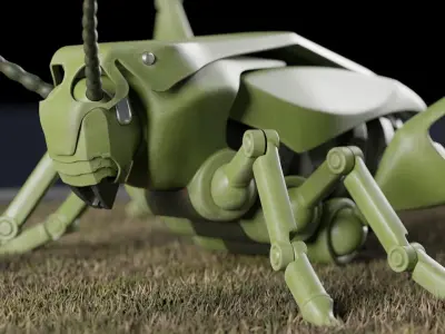 Grasshopper - an innovative explosive device Low-poly 3D model