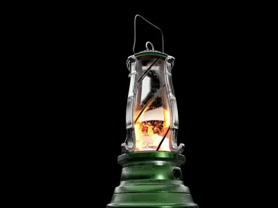 Old Lantern PBR 3D model 3D model