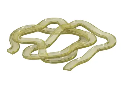 Transparent Premium Curvy Roadway 3D model