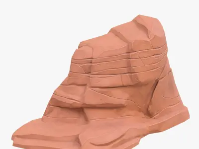 Cartoon stone 4 3D model