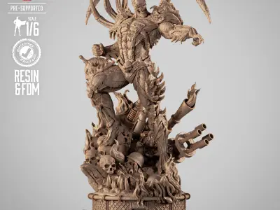 B3DSERK Curse Of Spawn Sculpture 3D print model