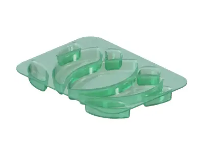Transparent Premium Lotus Plate 3D model