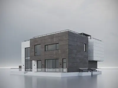Modern Residential Building 014 3D model