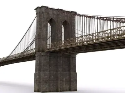 The Brooklyn Bridge Low-poly 3D model