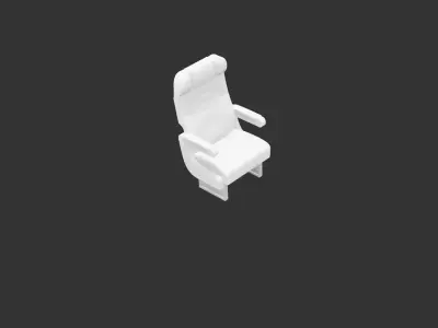 Vintage Airliner Passenger Seat for 3D print 3D print model