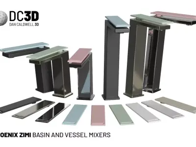 Phoenix Zimi Basin Vessel Mixer Taps 3D model