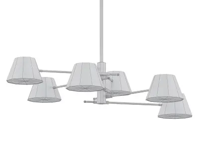 ANTLER modern chandelier with five shades 3D model