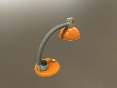 Desk Lamp Without Bulb Or Fluorescent Low-poly 3D model