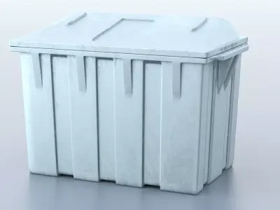 Metal Big Garbage Container 3D model