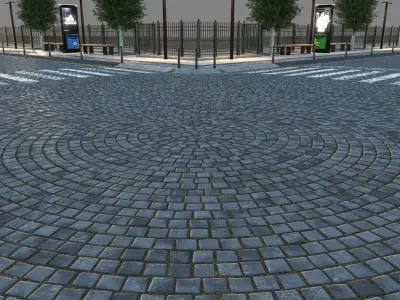 Paving Sidewalk 3 3D model