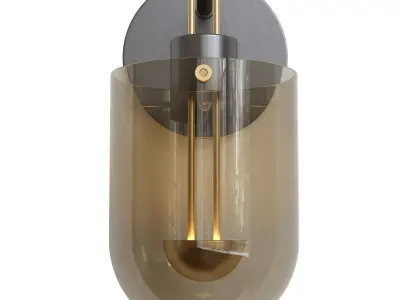Century LED Wall Sconce corona Low-poly 3D model