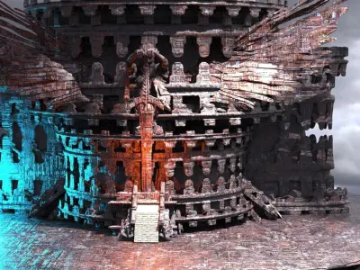 Dark Ages Adjudicator tower 3D model