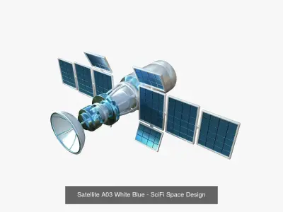 10 Satellites Colors Textures A Collection - SciFi Space Design 3D Model Pack
