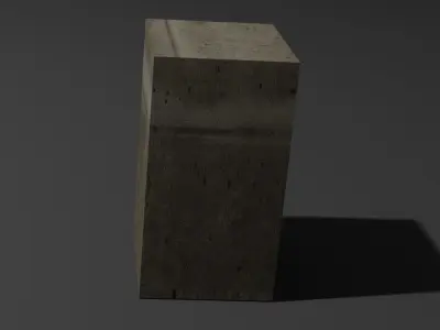 Minimalistic Stone Bollard 3D model