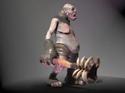 Troll 8 game ready character Low-poly 3D model