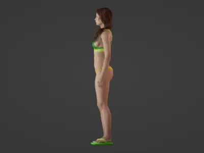 Realistic 3D Model of a Tranquil Beach Beauty 3D model