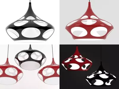 Space-time modern pendant lights for living room - lighting i... 3D model