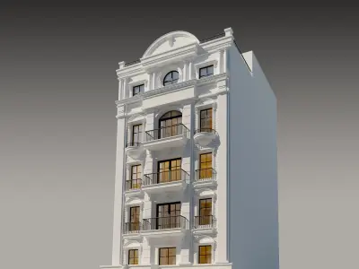 Classic house 01 3D model purchase