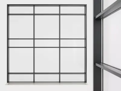 Panoramic glazing Stained glass 51 Low-poly 3D model