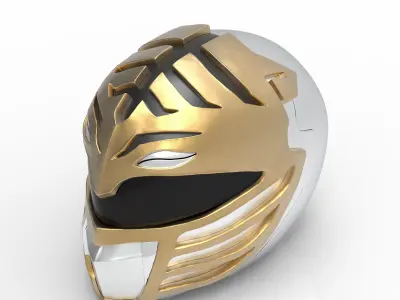 White Ranger Helmet 3D print model